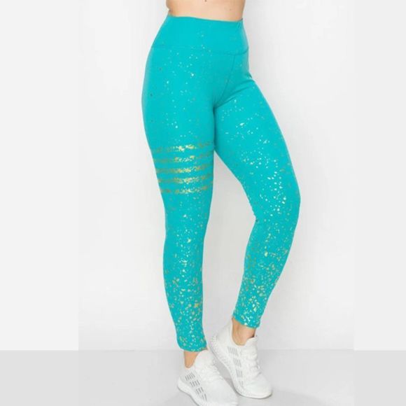 Metallic Detail Legging - Black and Gold Legging - Legging - Everyday Legging - Picture 3 of 5